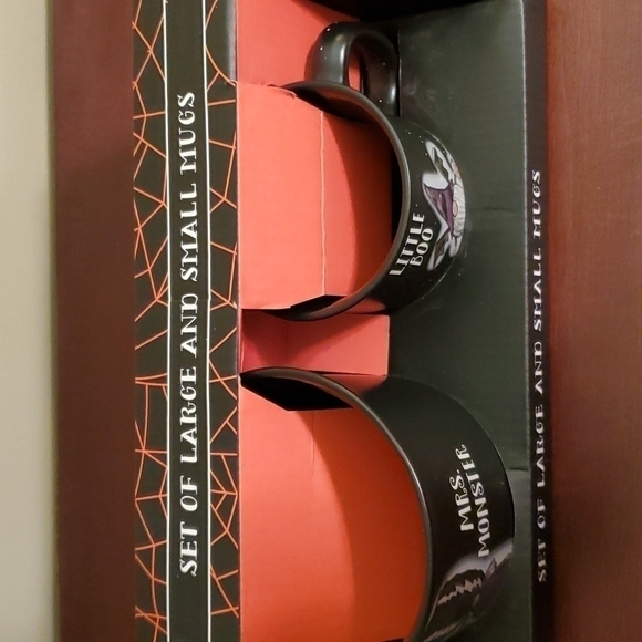 COBWEBS & Cauldron Mugs Mrs. Monster and Little Boo NWOT - Picture 2 of 5